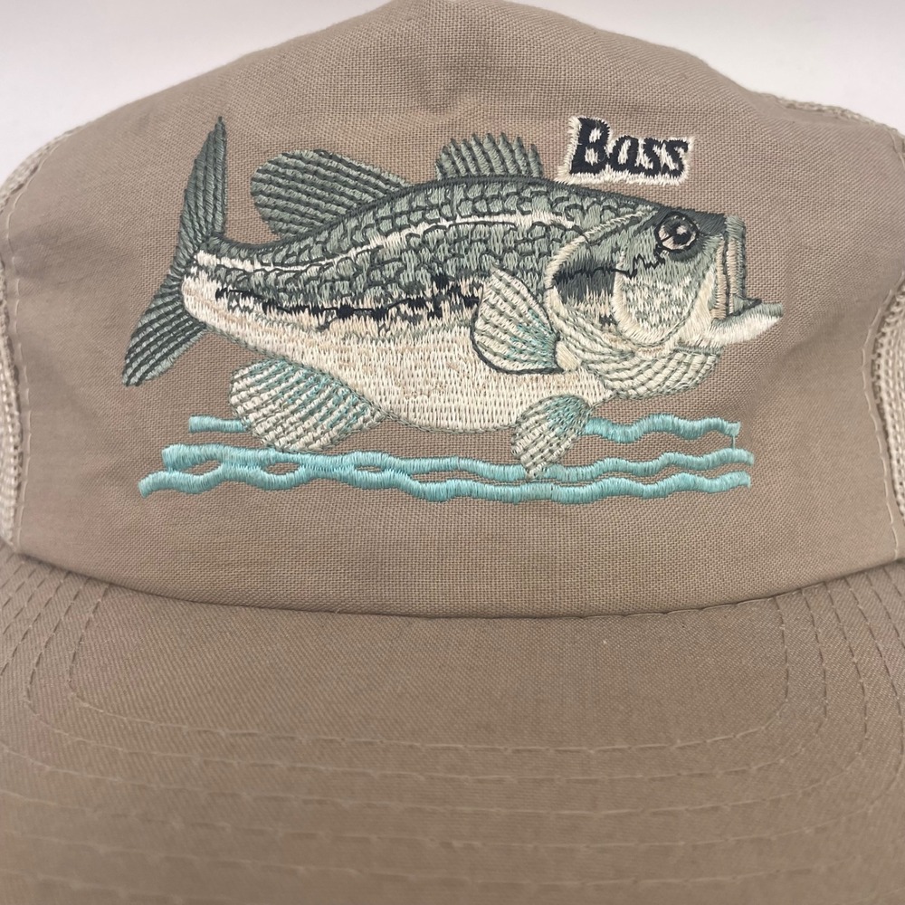 Vintage Bass Fishing Trucker Hat Bundle Camo Tan Snapback Mesh 3pc Set - Picture 6 of 10